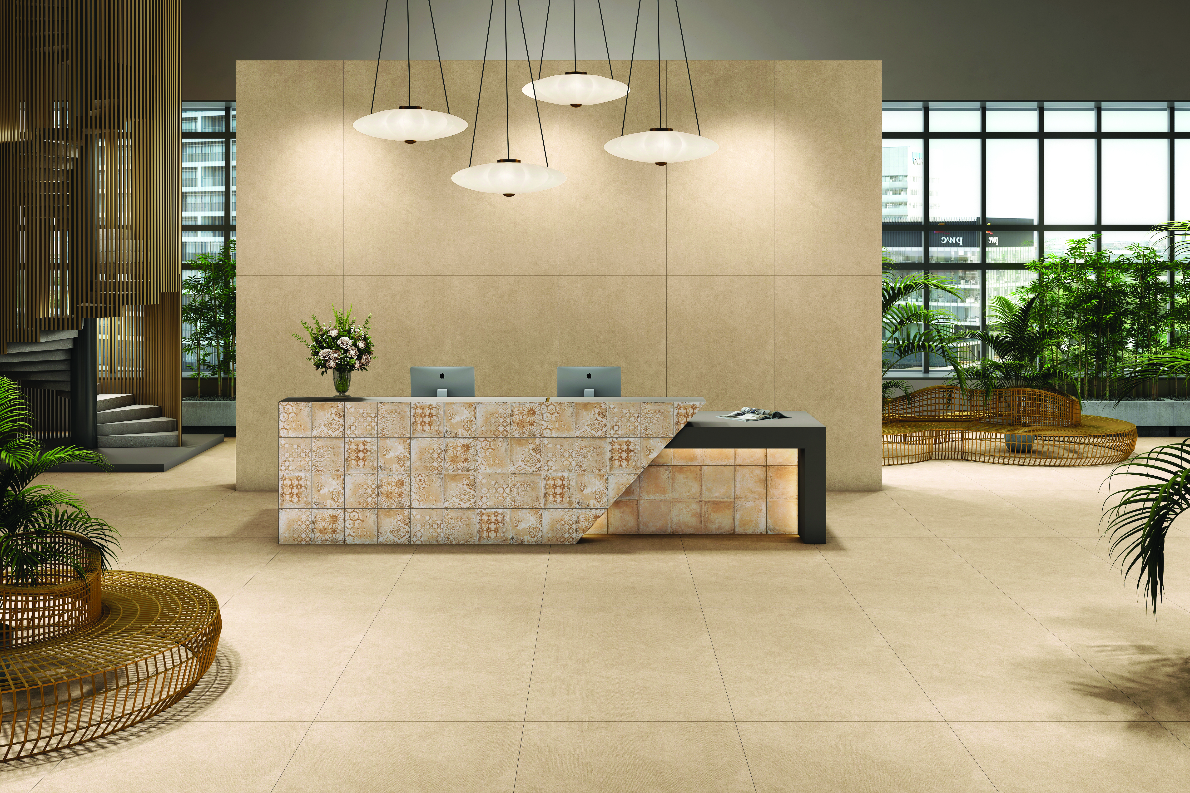 COLORATO BEIGE 180 GRITSTONE MT V1 SLAB for Wall, Floor — Somany Colorato collection