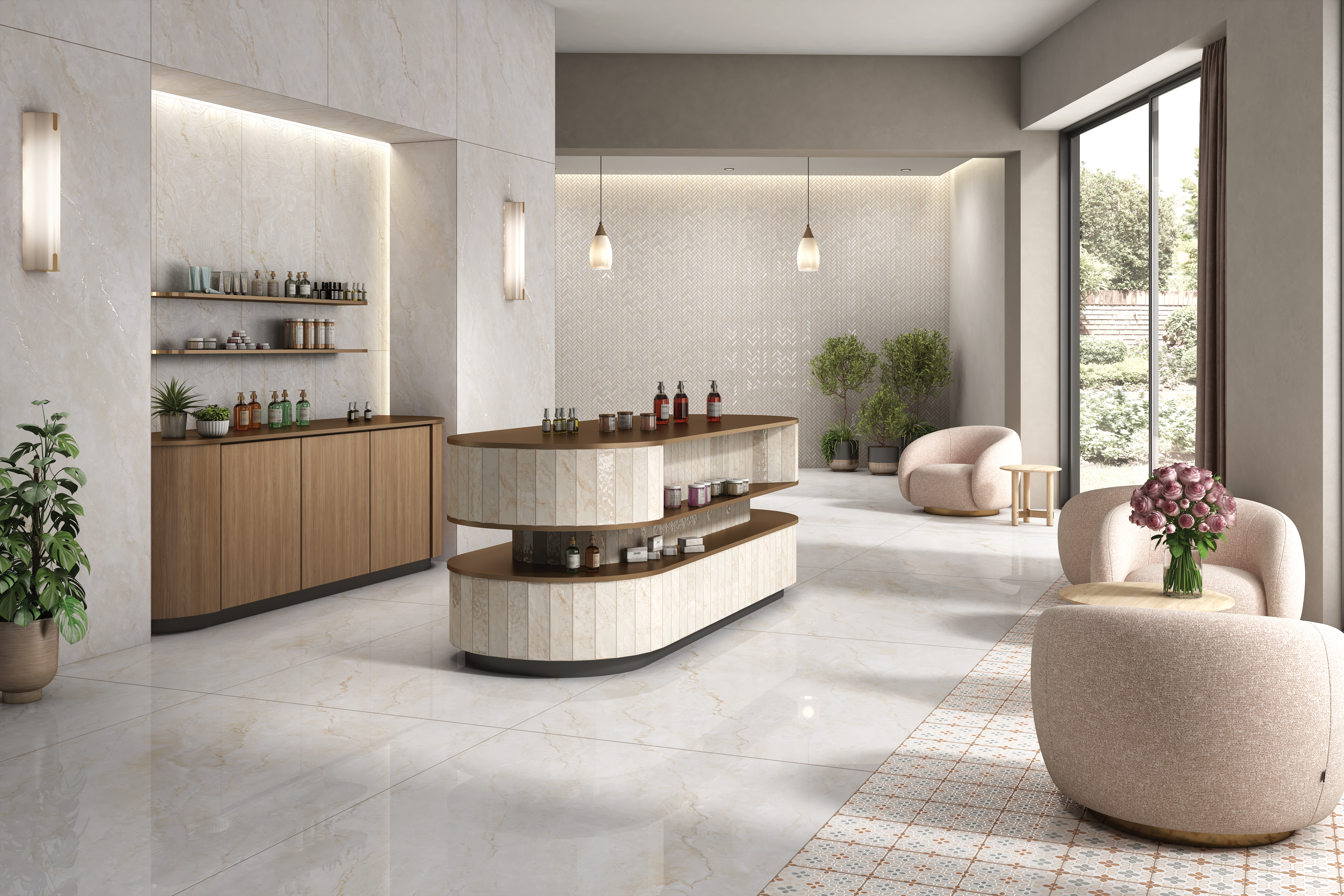 CITADEL IVORY 240 QUILL GLAM GVT for Wall, Floor — Somany ELITA collection