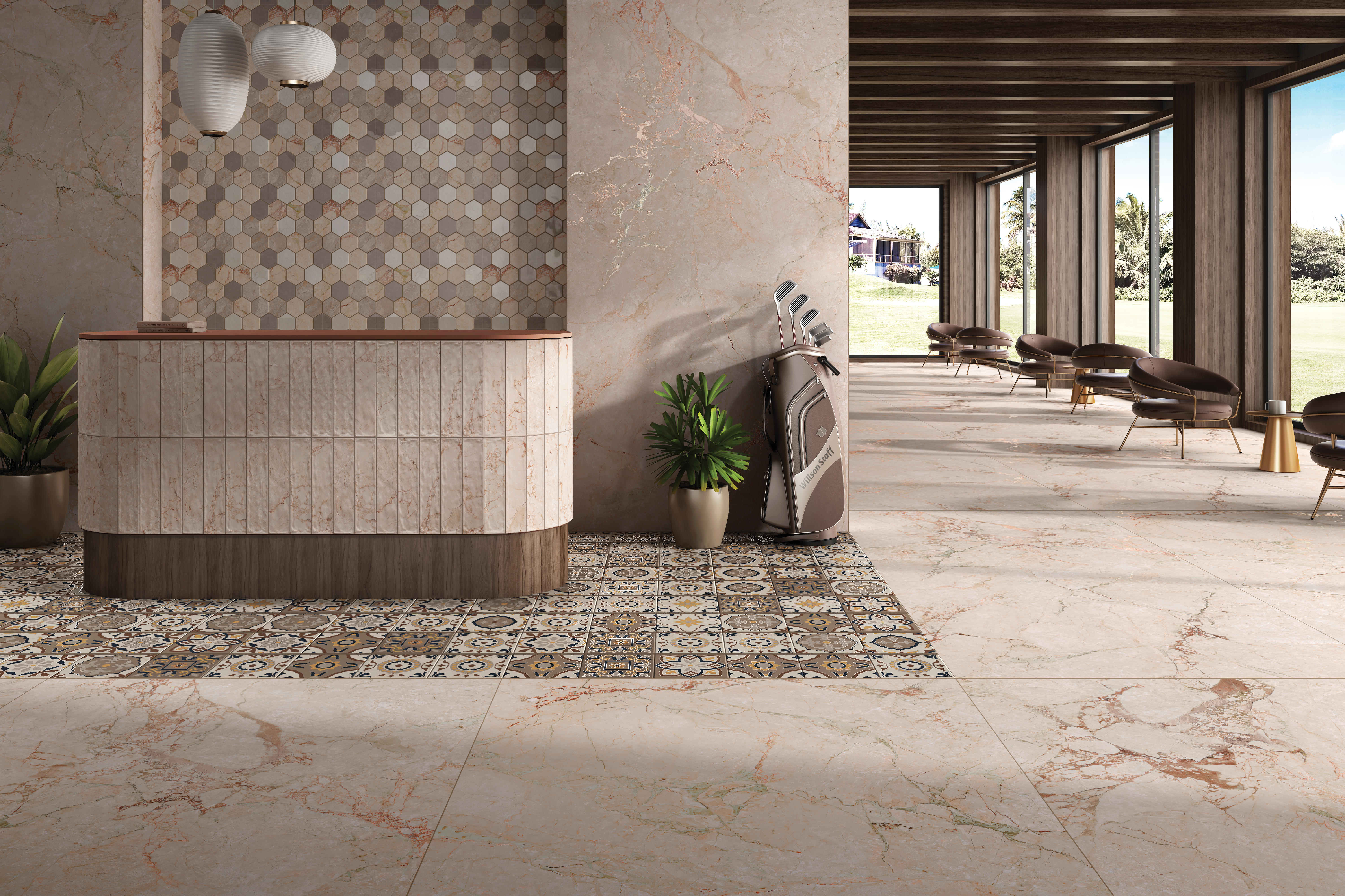 BRECCIA FUROSSA 240 QUILL GLAM GVT for Wall, Floor — Somany ELITA collection