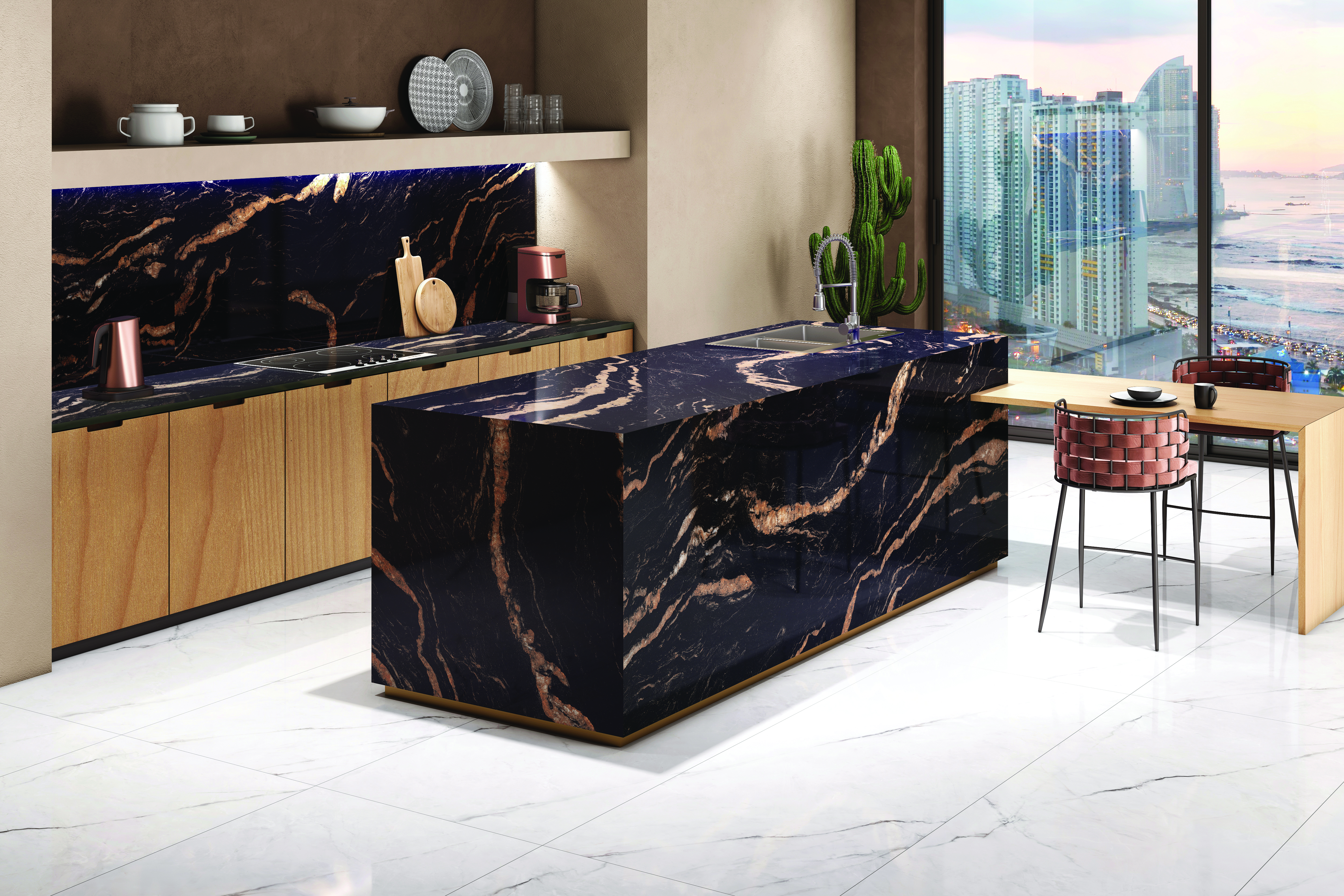 COSMIC BLACK 24 V2 SLAB for Counter Top, Wall, Floor